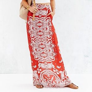 Burnt Orange Maxi Skirt
